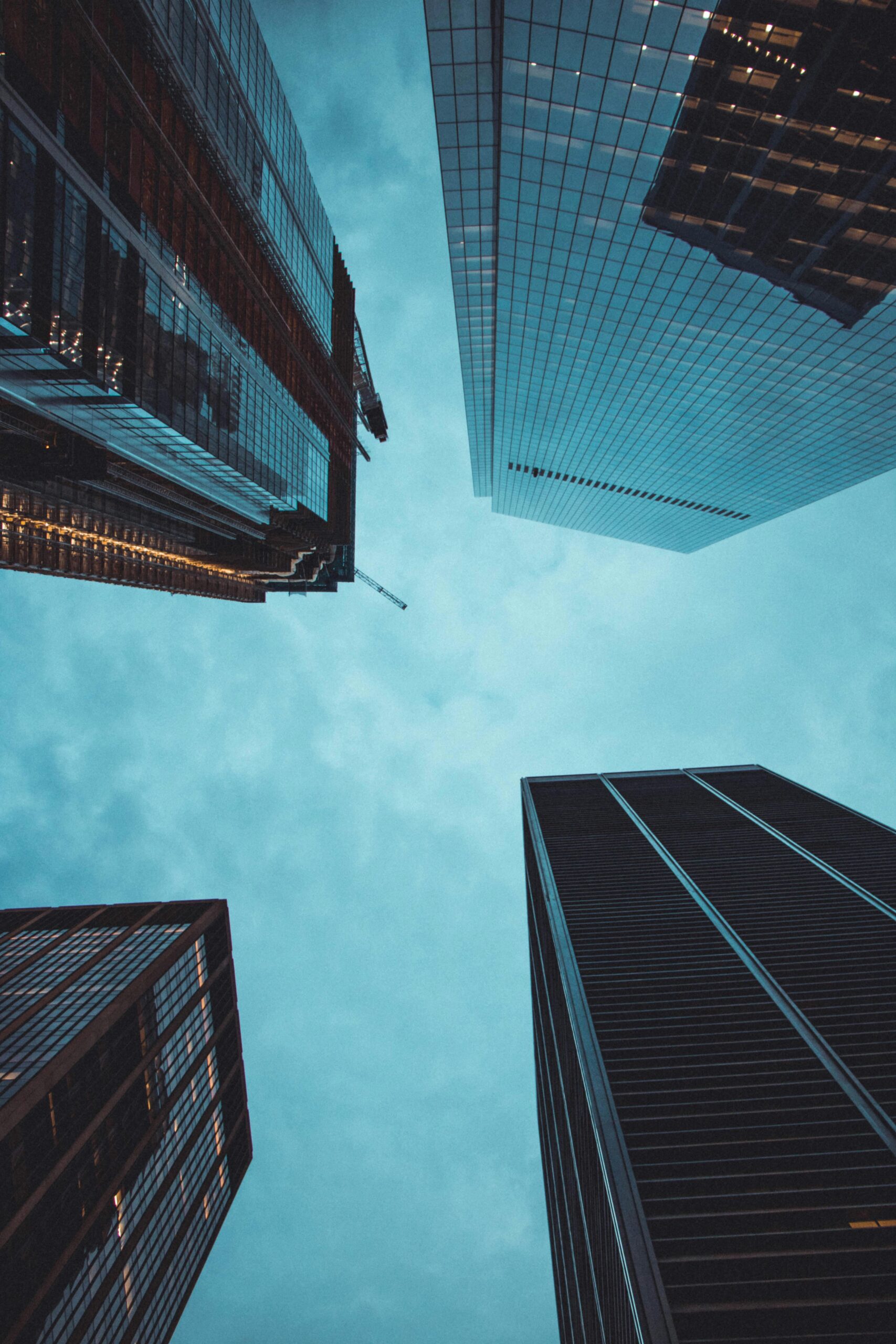 Skyscrapers and Cloudy Sky